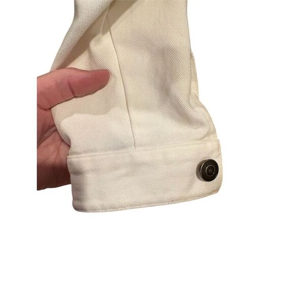 Talbots Women's Petite Ivory Denim Jacket Size S Casual Spring - Picture 5 of 11